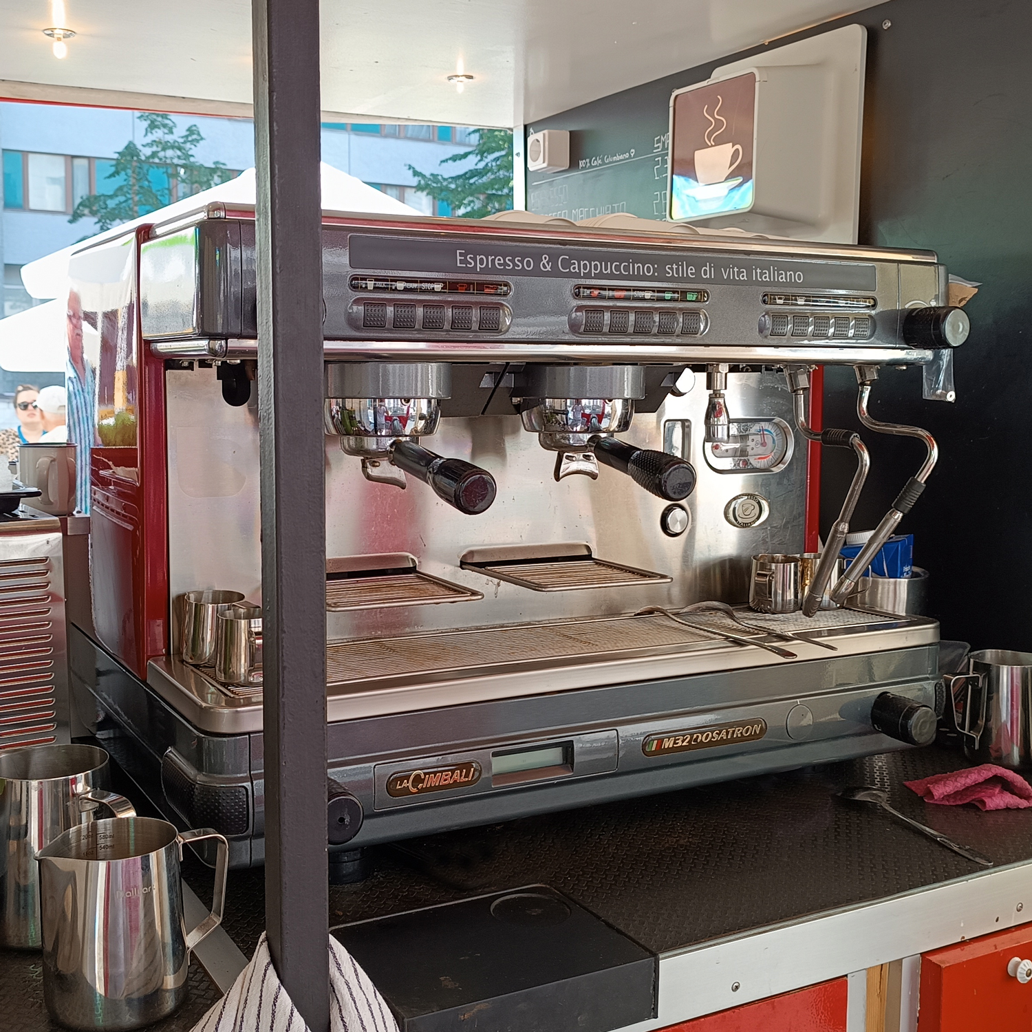 Unsere Espressomaschine auf dem CafCaf Espressomobil